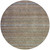 8' Brown And Denim Blue Round Striped Washable Indoor Outdoor Area Rug