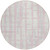 8' Pink Gray And Ivory Round Striped Washable Indoor Outdoor Area Rug