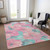 9' X 12' Pink And Mauve Floral Washable Indoor Outdoor Area Rug