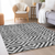 10' X 14' Black Gray And Silver Geometric Washable Indoor Outdoor Area Rug