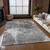 10' X 14' Gray Charcoal And Silver Abstract Washable Indoor Outdoor Area Rug