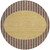 8' Brown And Beige Round Striped Washable Indoor Outdoor Area Rug