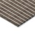 8' Brown And Beige Round Striped Washable Indoor Outdoor Area Rug