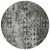 8' Charcoal Round Ikat Washable Indoor Outdoor Area Rug