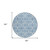 8' Denim Blue And Ivory Round Geometric Washable Indoor Outdoor Area Rug - 608219400279