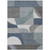10' X 14' Gray Blue And Ivory Geometric Washable Indoor Outdoor Area Rug