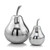 11" Silver Buffed Aluminum Decorative Pear Tabletop Sculpture