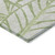 9' X 12' Artichoke Green And Beige Floral Washable Indoor Outdoor Area Rug