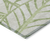9' X 12' Artichoke Green And Beige Floral Washable Indoor Outdoor Area Rug