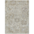 10' X 14' Ivory Brown And Gray Damask Washable Indoor Outdoor Area Rug