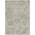 10' X 14' Ivory Brown And Gray Damask Washable Indoor Outdoor Area Rug