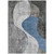 8' X 10' Denim Blue And Sky Blue Abstract Washable Indoor Outdoor Area Rug - 608219062729