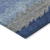 9' X 12' Navy Blue Gray And Silver Striped Washable Indoor Outdoor Area Rug