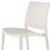 Set of Four White Heavy Duty Plastic Outdoor Stacking Dining Chairs