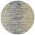 8' Pewter Silver And Gray Round Abstract Washable Indoor Outdoor Area Rug