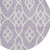 8' Lavender And Ivory Round Trellis Washable Indoor Outdoor Area Rug