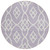 8' Lavender And Ivory Round Trellis Washable Indoor Outdoor Area Rug