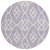 8' Lavender And Ivory Round Trellis Washable Indoor Outdoor Area Rug