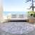 8' Lavender And Ivory Round Trellis Washable Indoor Outdoor Area Rug