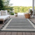 10' X 14' Black And Beige Striped Washable Indoor Outdoor Area Rug - 880016572148