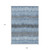 9' X 12' Blue Black And Gray Striped Washable Indoor Outdoor Area Rug