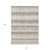 8' X 10' Ivory Gray And Beige Striped Washable Indoor Outdoor Area Rug