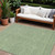 9' X 12' Green And Beige Geometric Washable Indoor Outdoor Area Rug - Green, Beige