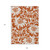 9' X 12' Rust and Ivory Floral Washable Non Skid Indoor Outdoor Area Rug
