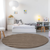 8' Round Coffee Round Striped Washable Non Skid Indoor Outdoor Area Rug