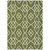 9' X 12' Olive Green And Ivory Trellis Washable Indoor Outdoor Area Rug