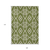 9' X 12' Olive Green And Ivory Trellis Washable Indoor Outdoor Area Rug