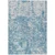 9' X 12' Teal Blue And Ivory Abstract Washable Indoor Outdoor Area Rug Transitional Style - Teal Blue, Ivory Color