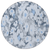 8' Round Denim Blue Round Floral Washable Non Skid Indoor Outdoor Area Rug