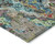 9' X 12' Orange And Teal Blue Abstract Washable Indoor Outdoor Area Rug