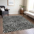 10' X 14' Black And Ivory Abstract Washable Indoor Outdoor Area Rug Transitional Style - Black, Ivory Color