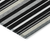 8' X 10' Black Ivory And Gray Striped Washable Indoor Outdoor Area Rug