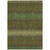 9' X 12' Olive Green And Dark Green Striped Washable Indoor Outdoor Area Rug