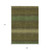 9' X 12' Olive Green And Dark Green Striped Washable Indoor Outdoor Area Rug