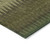 9' X 12' Olive Green And Dark Green Striped Washable Indoor Outdoor Area Rug