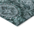 8' Teal Blue And Dark Green Round Floral Medallion Washable Indoor Outdoor Area Rug
