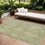8' X 10' Sage And Green Damask Washable Indoor Outdoor Area Rug