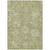 8' X 10' Sage And Green Damask Washable Indoor Outdoor Area Rug