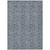 8' X 10' Denim Blue And Navy Blue Floral Washable Indoor Outdoor Area Rug