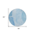 8' Denim Blue And Sky Blue Round Abstract Washable Indoor Outdoor Area Rug