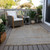 10' X 14' Taupe And Denim Blue Abstract Washable Indoor Outdoor Area Rug
