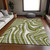 9' X 12' Olive Green Gray And Ivory Abstract Washable Indoor Outdoor Area Rug