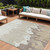 10' X 14' Ivory And Beige Abstract Washable Indoor Outdoor Area Rug