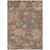 10' X 14' Brown Tan And Terra Cotta Floral Washable Indoor Outdoor Area Rug