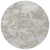 8' Taupe And Brown Round Abstract Washable Indoor Outdoor Area Rug