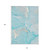 10' X 14' Teal Abstract Washable Non Skid Indoor Outdoor Area Rug Transitional Style - Teal Blue Color
